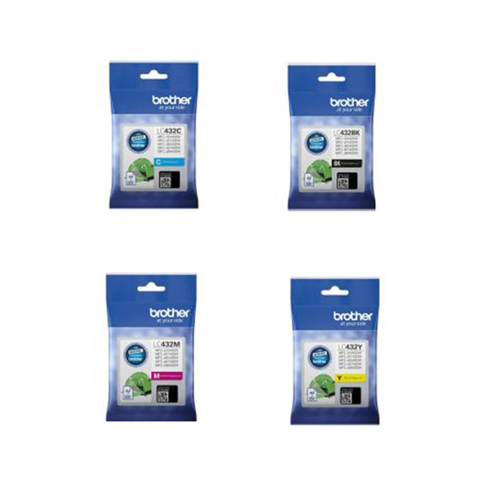 Brother LC432 Black + Tri-Colour Value Pack Ink Cartridge for Brother MFCJ5340DW MFCJ5740DW MFCJ6540DW MFCJ6740DW MFCJ6940DW Printer