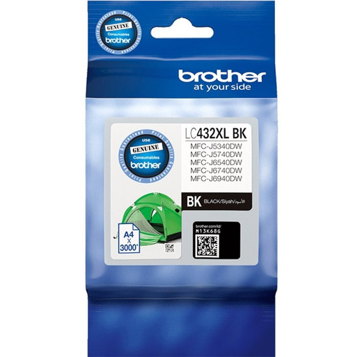 Brother LC432XLBK Ink Cartridge Black High Yield 3000 Pages for Brother MFCJ5340DW MFCJ5740DW MFCJ6540DW MFCJ6740DW MFCJ6940DW Printer