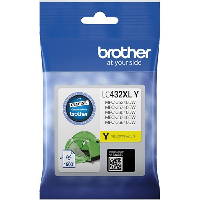 Brother LC432XLY Ink Cartridge Yellow  High Yield 1500 Pages for Brother MFCJ5340DW MFCJ5740DW MFCJ6540DW MFCJ6740DWMFCJ6940DW Printer