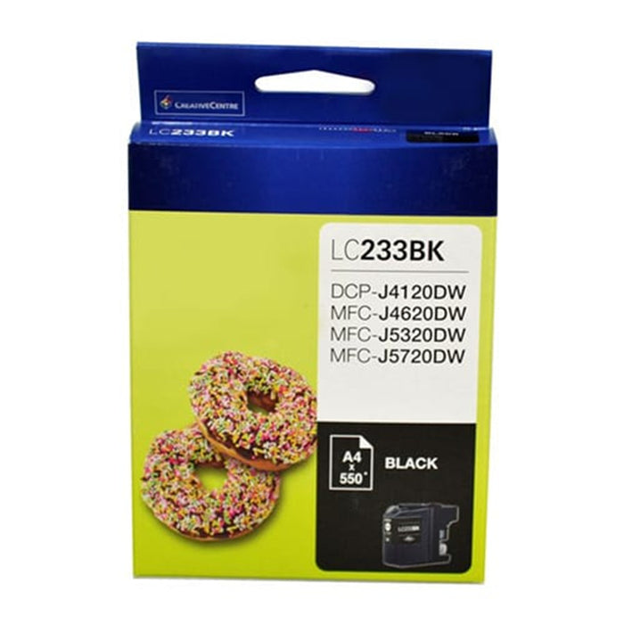 Brother LC233BK Ink Cartridge Black Yield 500 pages for Brother DCPJ4120DW DCPJ562DW MFCJ4620DWMFCJ480DW MFCJ5320DWMFCJ5720DWMFCJ680DWMFCJ880DW Printer