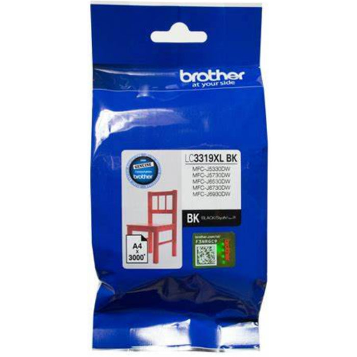 Brother LC3319XLBK Ink Cartridge - Black High Yield - 3000 Pages - for Brother MFCJ5330DW / MFCJ5730DW / MFCJ6530DW / MFCJ6930DW Printer
