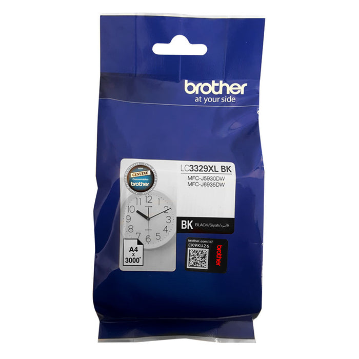 Brother LC3329XLBK Ink Cartridge - Black High Yield - 3000 Pages - for MFCJ5930DW / MFCJ5330DW / MFCJ5730DW / MFCJ6530DW / MFCJ6930DW / MFCJ6935DW Printer