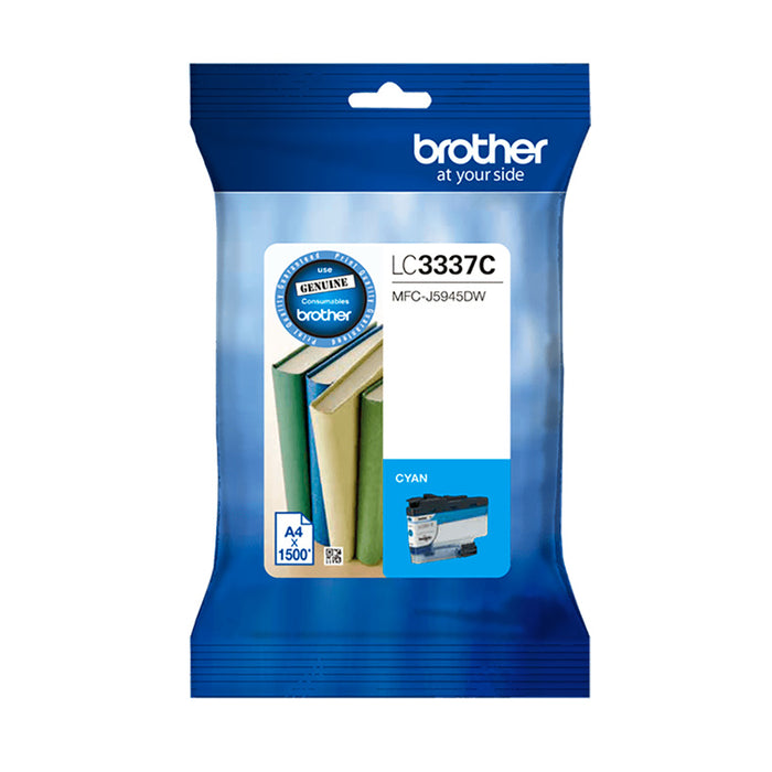 Brother LC3337C Original Ink Cartridge - 1500 Pages - Cyan for MFCJ5945DW MFCJ6945DW