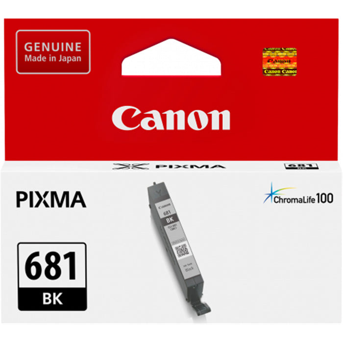 Canon CLI681BK Ink Cartridge - Black Standard Yield - for Canon PIXMA TR8560 / TR8660 / TR7660 / TS6160 / TS6260 / TS6360 / TS8260 / TS8360 / TS9160 / TS9560 / TS9565 / TS8160 / TR7560 / TR8650 Printer