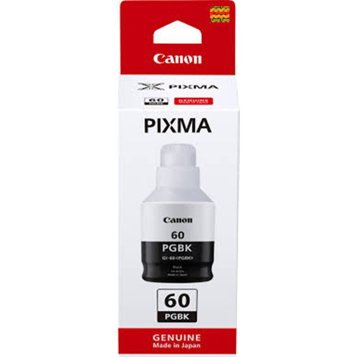 Canon GI60BK Ink Bottle - Black 6000 Pages - for Canon Endurance G7060 / G6060 / G6065 Printer