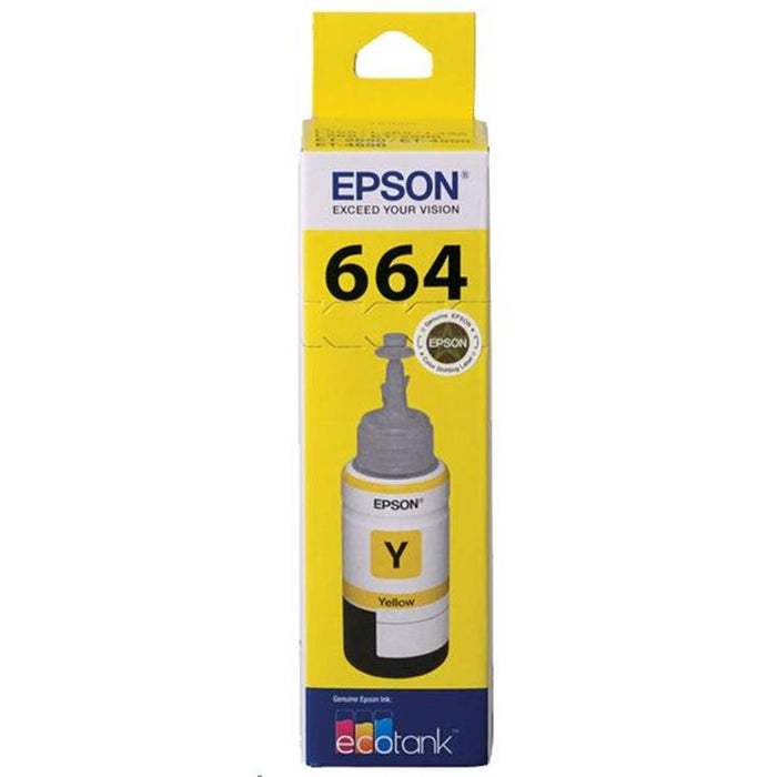 Epson EcoTank T664 Ink Bottle - Yellow for Epson ET-2500 / ET-2550 / L310 / L355 / L365 / L385 / L405 / L455 / L485 / L565 Printer
