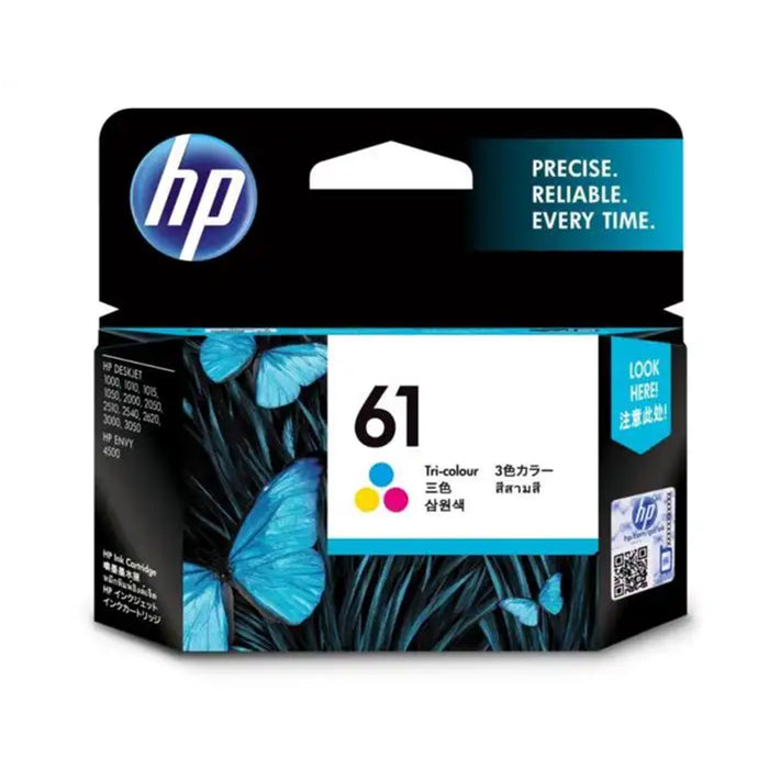 HP 61 Ink Cartridge Tri-Colour  Yield 165 pages for HP DeskJet 1000 1050 2000 2050 2510 2540 30003050 1510 Envy 4504 5530 4500 Officejet 2620 4630 Printer