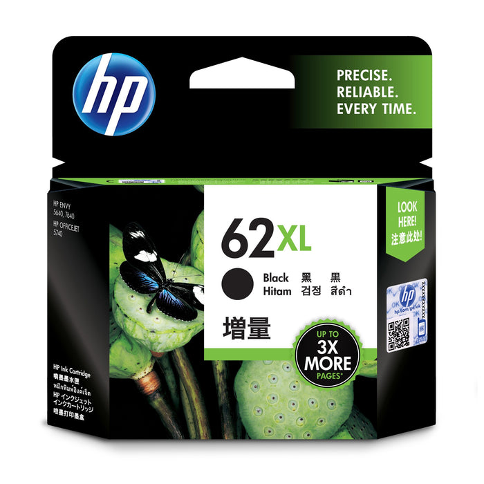 HP 62XL Ink Cartridge BlackYield 600 pages  for HP ENVY 5540 55425640 7640 HP OfficeJet 200250 5740 Printer