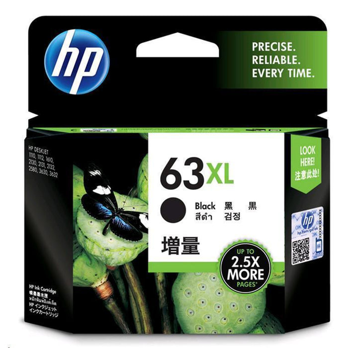 HP 63XL Ink Cartridge Black Yield 480 pages for HP DeskJet 2130 21313630 3632 HP Envy 4522 4520 OfficeJet 3830 4650 5220 Printer