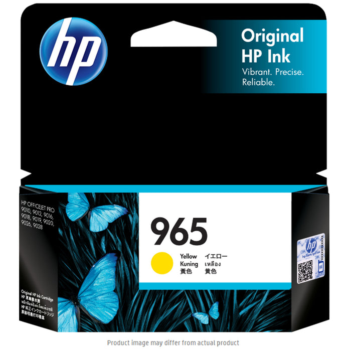 HP 965 Ink Cartridge Yellow Yield 700 pages for OfficeJet Pro 9010  9012 9018 9019 9020 9028 Printer