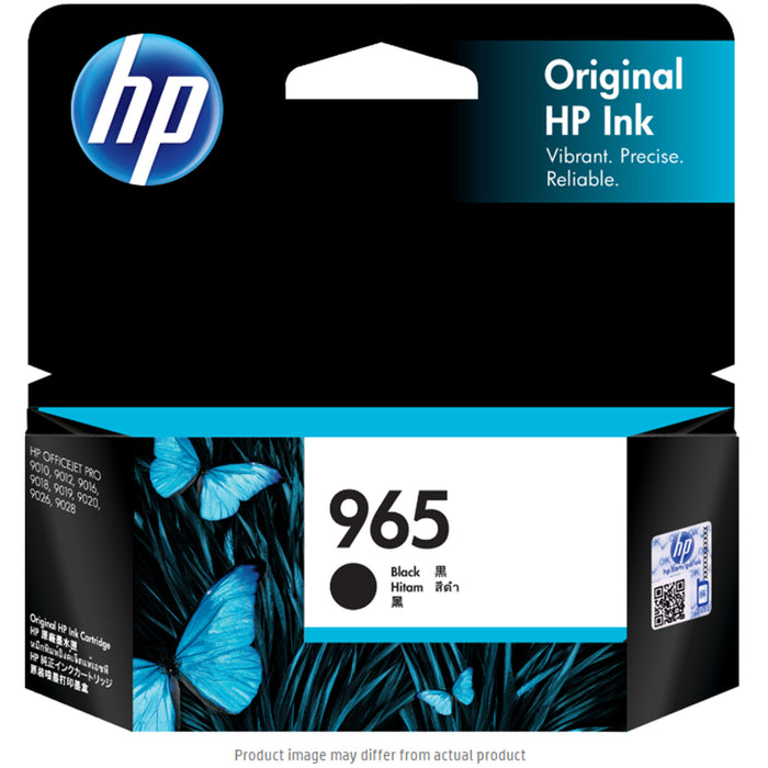 HP 965 Ink Cartridge Black Yield 1000 pages for OfficeJet Pro 9010  9012 9018 9019 9020 9028 Printer