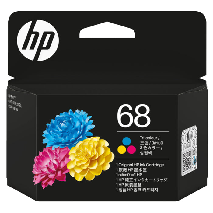 HP 68 Ink Cartridge - Tri-Color 120 Pages - for HP DeskJet ENVY 6530e / 6130e / 6131e Printer