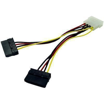 Dynamix C-SATAPC02 Serial ATA Power Splitter Cable to power two SATA drives Converts standard 5.25" molex power connector to 2 x Serial ATA