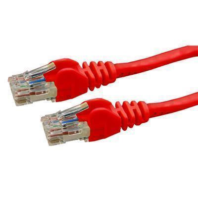 Dynamix PLR-C6A-0 0.5M Cat6 Red UTP Patch Lead (T568A Specification) 250MHz Slimline Snagless Molding