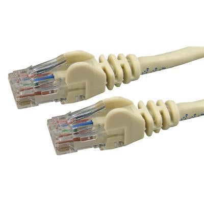Dynamix PL-C6A-1 1m Cat6 Beige UTP Patch Lead (T568A Specification) 250MHz 24AWG Slimline Snagless Moulding with Unshielded Gold Plate Connector.