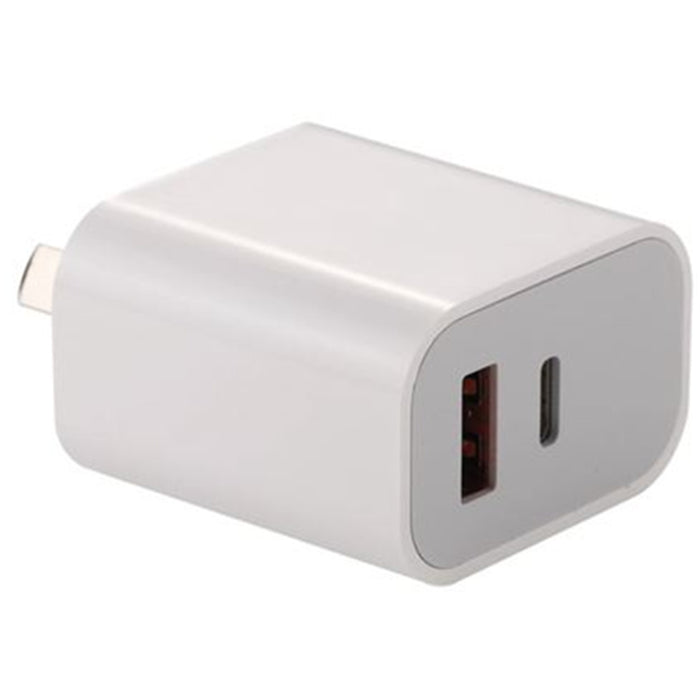 Jackson PS34USBC 18W Dual Port USB Wall Charger with 1x USB-A & 1x USB-C Ports FastCharge 18W PD - For Indoor Use Only