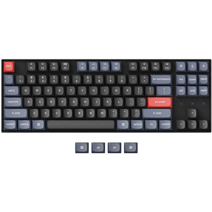 Keychron K8 Pro 80% TKL Wireless Mechanical Keyboard - RGB Backlight Gateron G Pro Brown Switches - 87 Key - Full Assembled - Hot-Swap - Normal Profile - QMK Keyboard