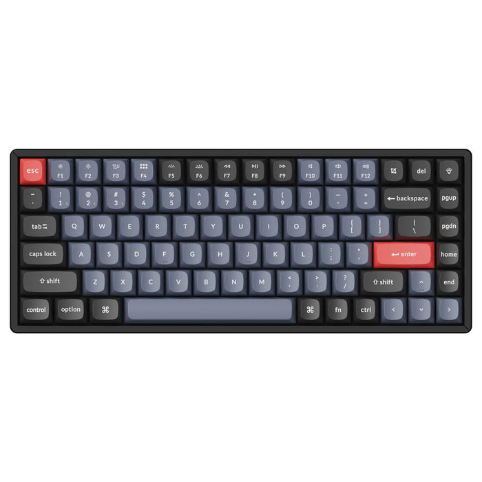 Keychron K2 Pro 75% Wireless Mechanical Keyboard - RGB Backlight Keychron K Pro Red Switches - 84 Key - Hot-Swappable - Normal Profile - Aluminum Frame