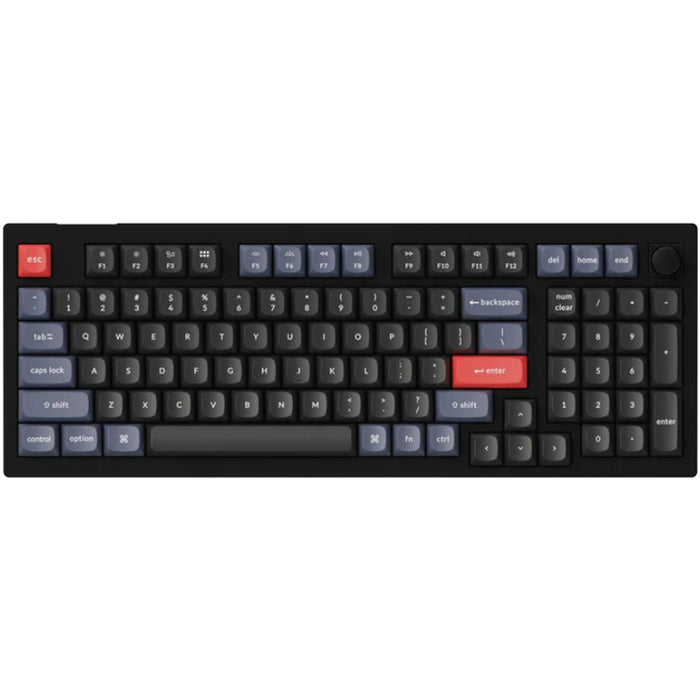 Keychron V5 96% Wired Mechanical Keyboard - Carbon Black Keychron K Pro Mechanical Brown Switches - 100 Key - Full Assembled - Knob - RGB - QMK - Hot-Swap