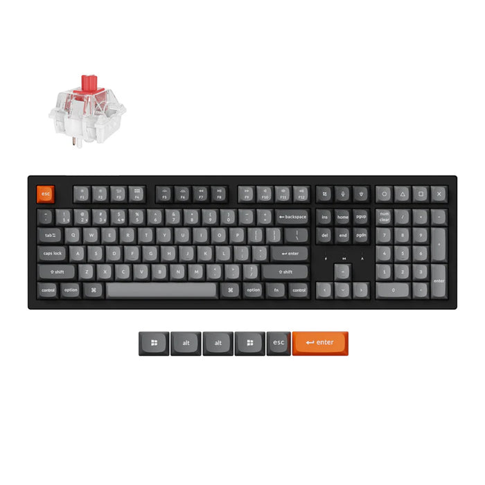 Keychron K10M-A1  K10 Max QMK Fully Assembled White Backlight Super Red Wireless MechanicalKeyboard