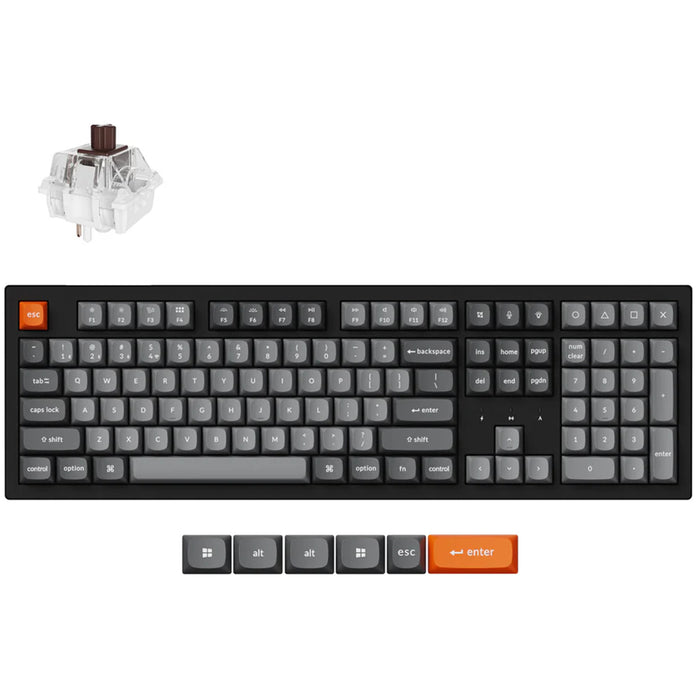 Keychron K10M-H3  K10 Max QMK Fully Assembled (Hot-Swappable) RGB Backlight Super Brown Wireless Mechanical Keyboard