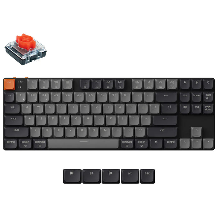 Keychron K1X-A1  K1 QMK White Backlight Low Profile 2.0 Red Switch Wireless Mechanical Keyboard