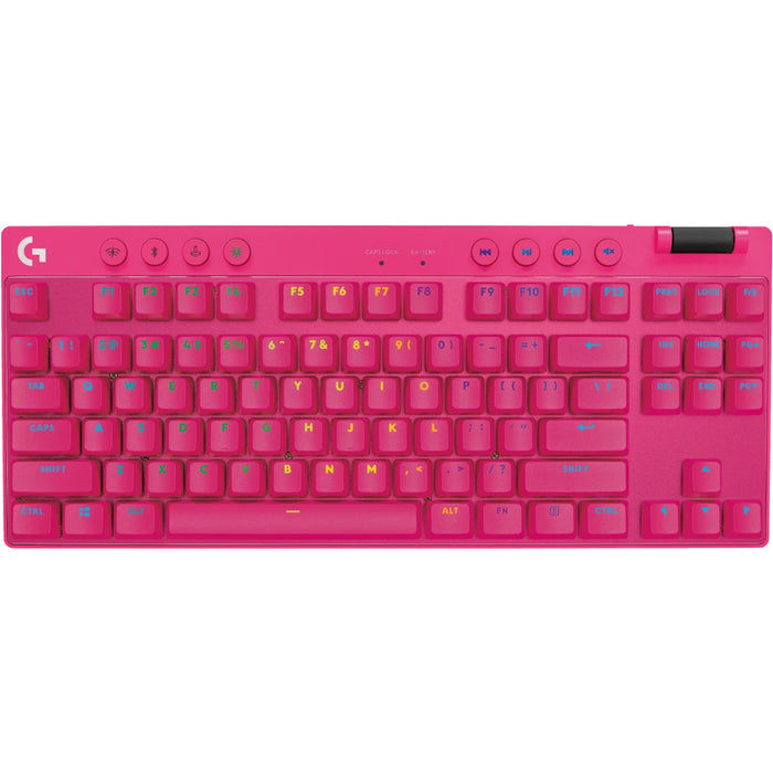 Logitech G Pro X TKL LIGHTSPEED Gaming Keyboard - Pink / Magenta