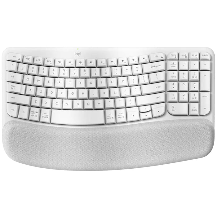 Logitech Wave Keys Wireless Ergonomic Keyboard - Off White