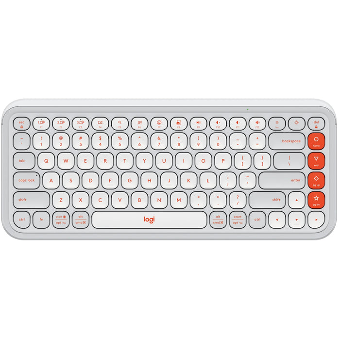 Logitech POP Icon Keys Compact Wireless Keyboard - Off White