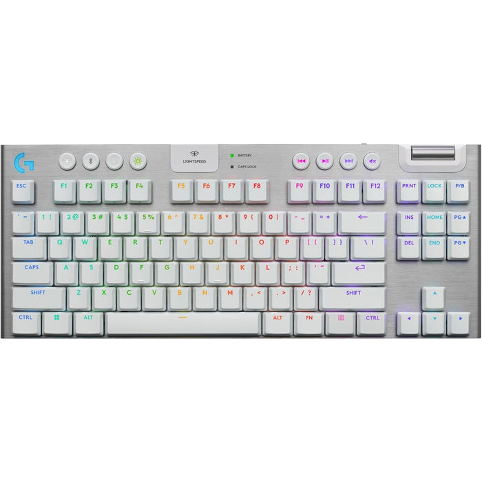 Logitech G915 X TKL LIGHTSYNC Wireless RGB Mechanical Gaming Keyboard - White Tactile Switch