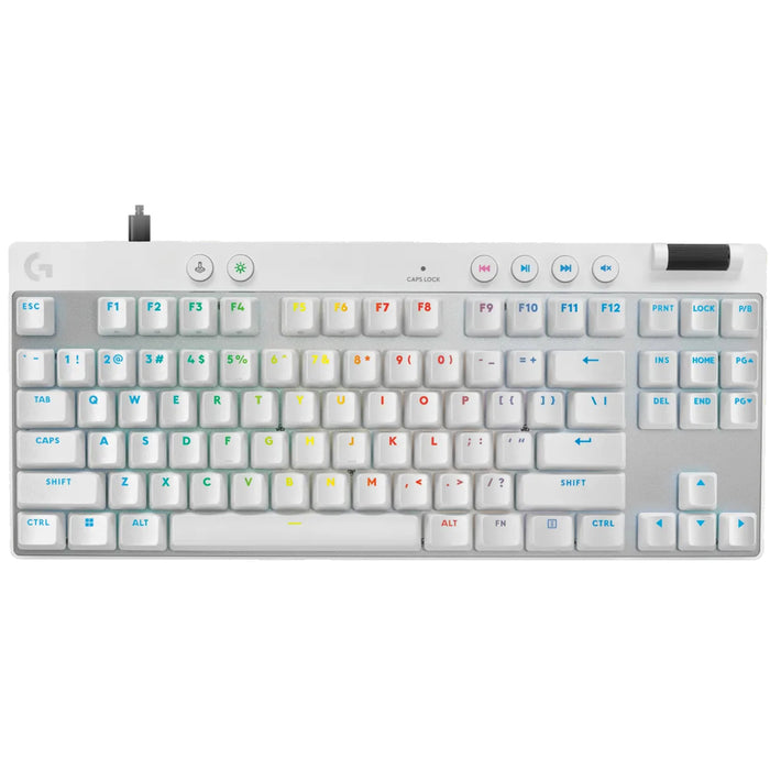 Logitech G Pro X TKL Rapid Analog Gaming Keyboard - White