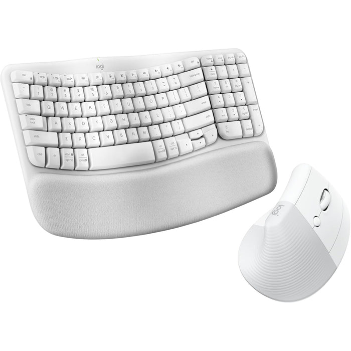 Logitech Wave & Lift Ergonomic Wireless Desktop Keyboard & Mouse Combo