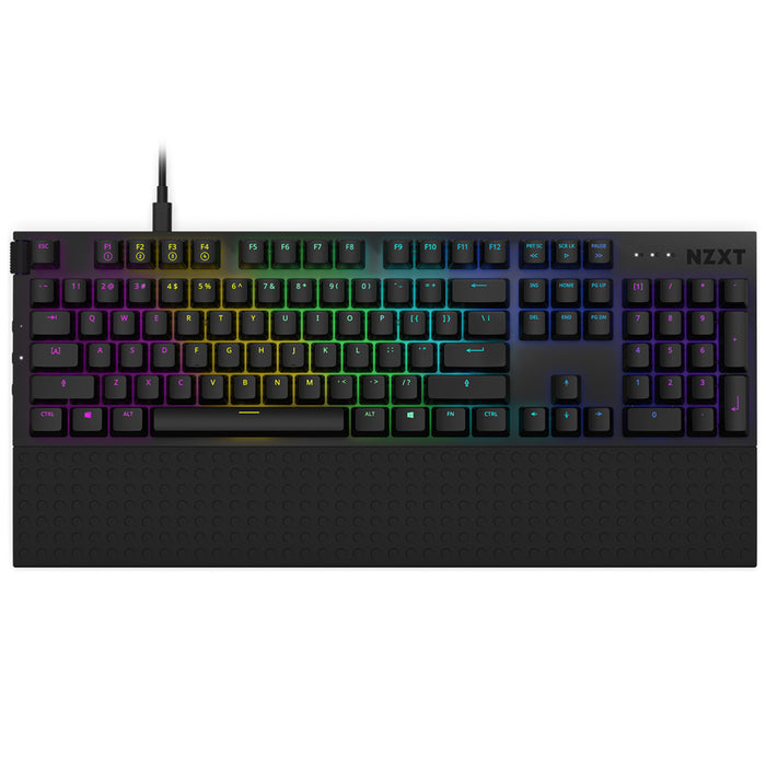 NZXT Full Size Mechanical Keyboard - Black Gateron Red Switches