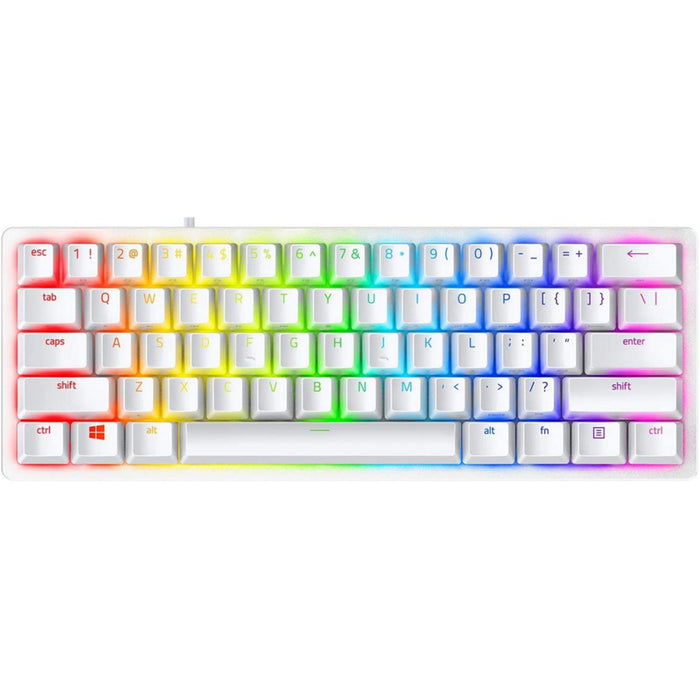 Razer Huntsman Mini 60% Gaming Keyboard - Mercury Edition - Razer Clicky Optical Switch