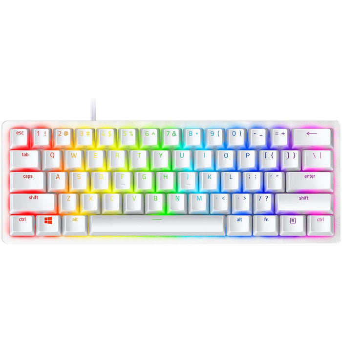 Razer Huntsman Mini 60% Gaming Keyboard Mercury Edition - Razer Linear Optical Switch