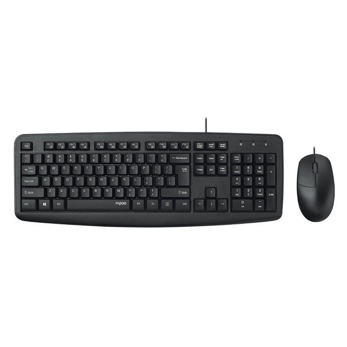 Rapoo NX1600 Wired Mouse & Keyboard Combo - Black