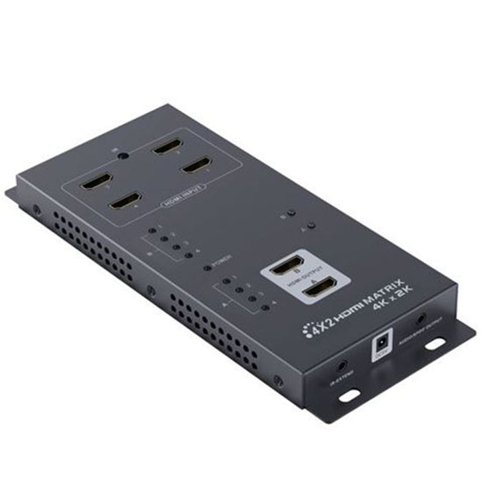 LENKENG LKV342PRO HDMI Matrix Switch with 4x HDMI inputs & 2x HDMI Outputs. 4X2 HDMI Matrix Switch 4K30Hz