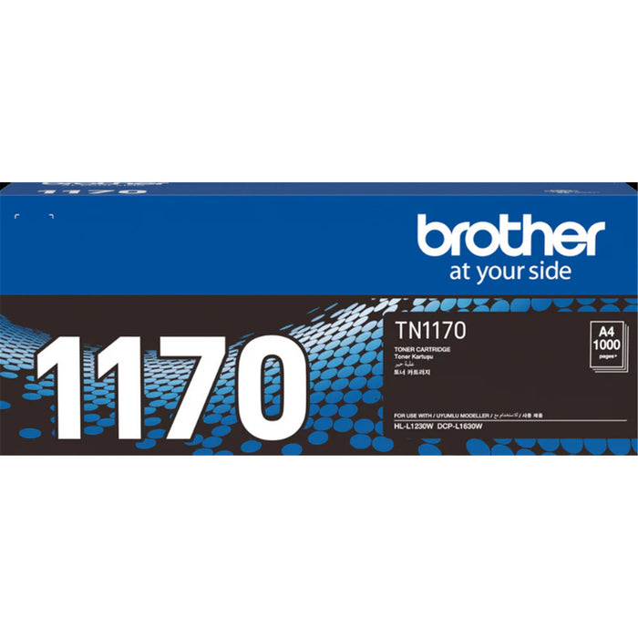 Brother TN1170 Toner Black Yield 1000 pages for Brother HLL1230W DCPL1630W  Printer