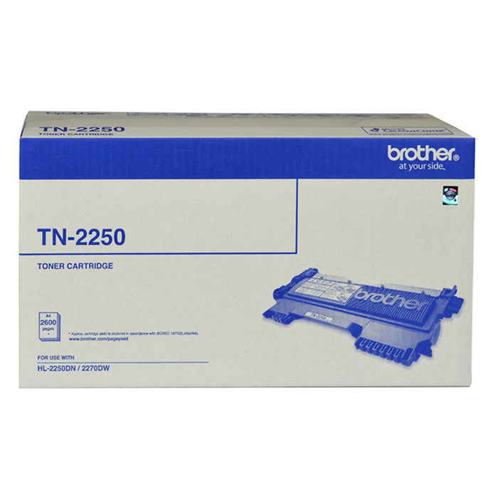 Brother TN2250 Toner Black Yield 2600 pages for Brother DCP7065dn FAX 2840 HL2240D HL2250DN HL2270DW MFC7360n MFC7860dw Printer