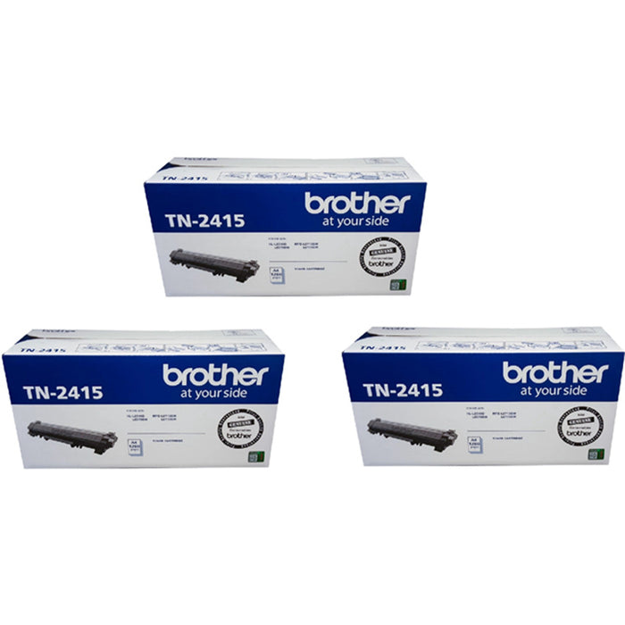 Brother TN2415 3pcs Black Toner Commercial Pack Yield 1200 pages for Brother HLL2310D HLL2375DW MFCL2713DW MFCL2770DW Printer