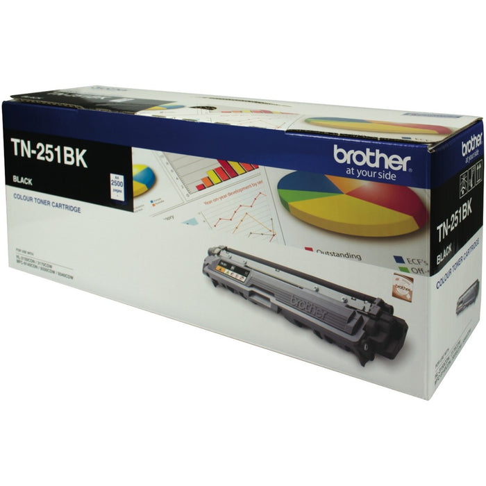 Brother TN251BK Toner Black Yield 2500 pages for Brother HL3150CDN HL3170CDW MFC9140CDN MFC9340CDW Printer