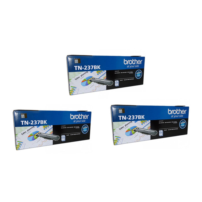 Brother TN237BK 3pcs Black Yield 3000 pages Toner Commercial Pack for Brother DCPL3551CDW HLL3210CW HLL3230CDW MFCL3710CW MFCL3770CDW Printer