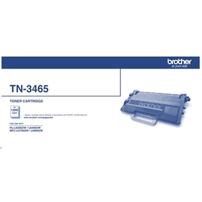 Brother TN3465 Toner - Black Super High Yield (12000 Pages) for Brother HLL6200DWHLL6400DW MFCL6700DW MFCL6900DW Printer