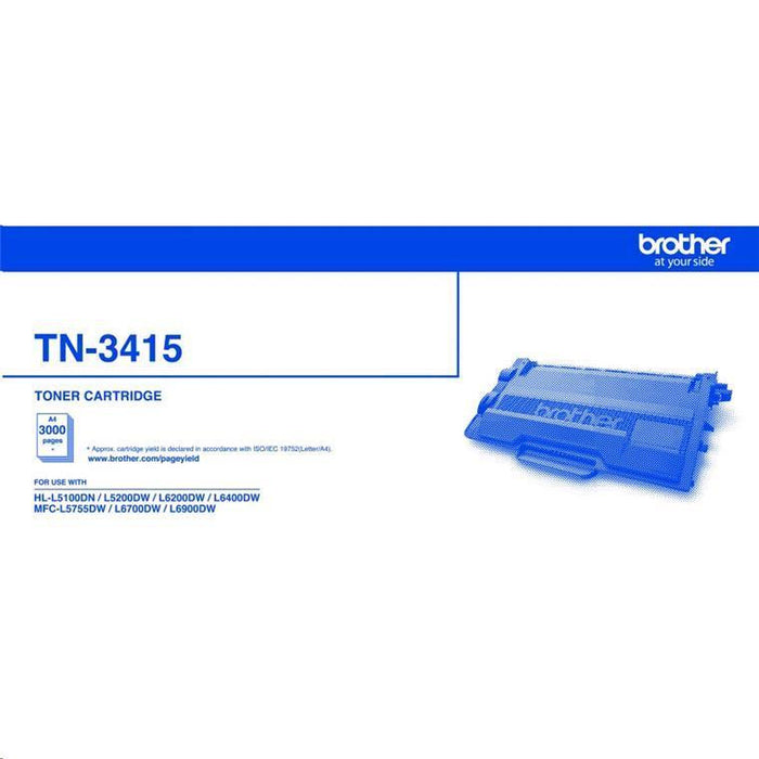 Brother TN3415 Toner Black Yield 3000 pages for Brother HLL5100DN HLL5200DW HLL6200DW HLL6400DW MFCL5755DW MFCL6700DW MFCL6900DW Printer