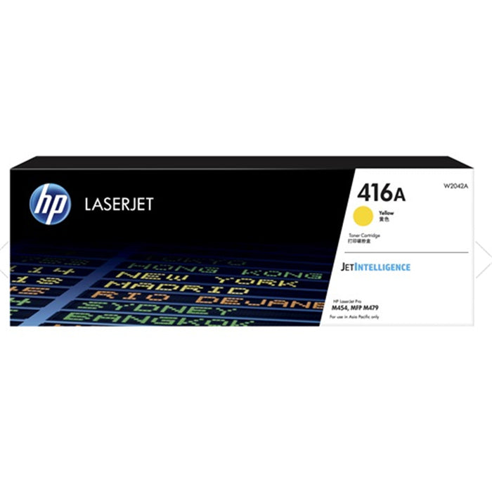 HP 416A Toner Yellow Yield 2100 pages for HP Colour LaserJet Pro M454dnM454dwM454nwMFPM479fdw MFP M479fnw Printer