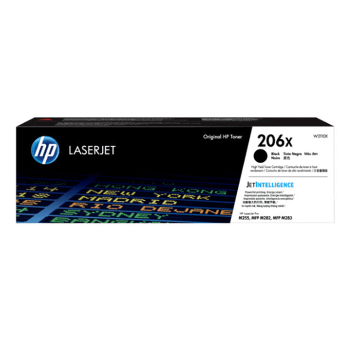 HP 206X Toner Black Yield 3150 pages for HP Colour LaserJet Pro MFP M282nw MFP M283fdnMFP M283fdw Printer