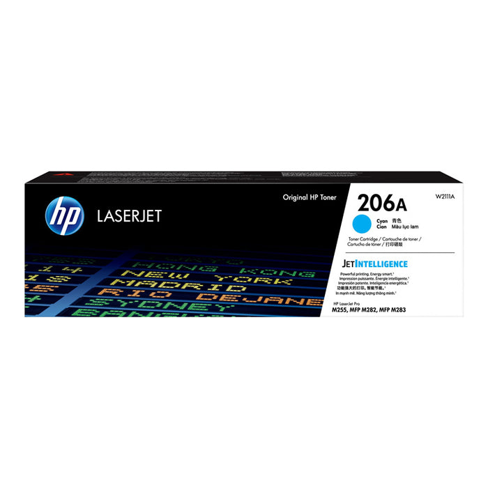 HP 206A Toner Cyan Yield 1250 pages for HP Colour LaserJet Pro MFP M282nw MFP M283fdnMFP M283fdw Printer