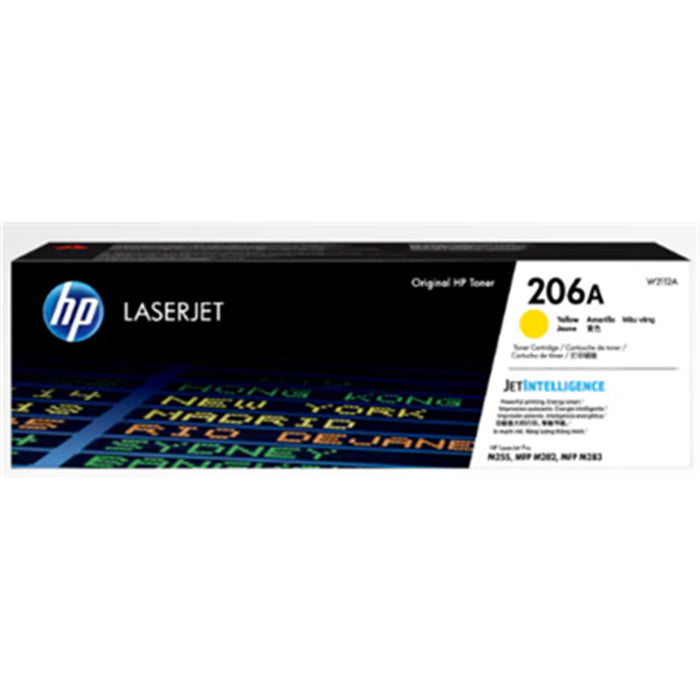 HP 206A Toner Yellow Yield 1250 pages for HP Colour LaserJet Pro MFP M282nw MFP M283fdnMFP M283fdw Printer