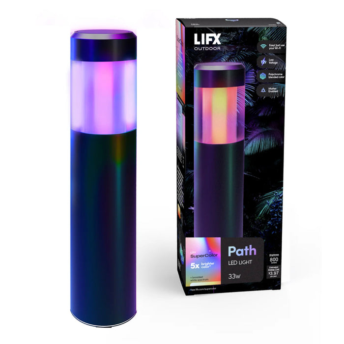 LIFX SuperColor Smart Outdoor LED Path Light with Apple Homekit, Google Home, Alex and Matter Support
