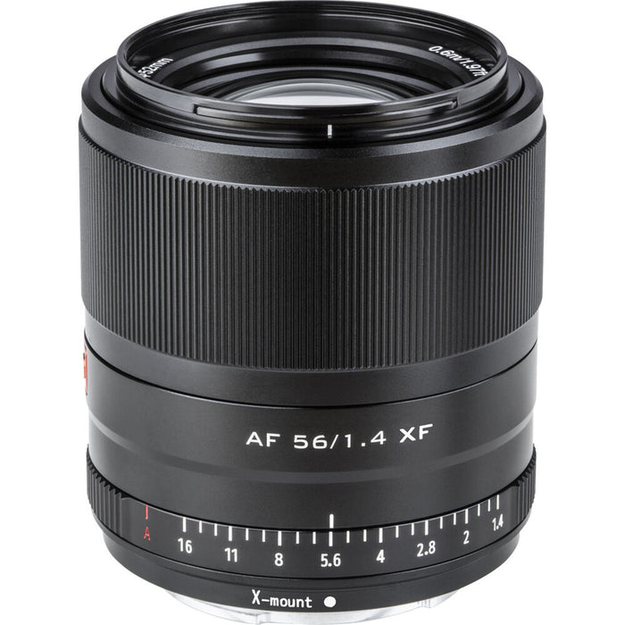 Viltrox AF 56mm f/1.4 XF Lens for FUJIFILM X - Black One ED Element - One HR Element - 85mm (35mm Equivalent)